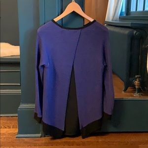 Layered cross-over sweater